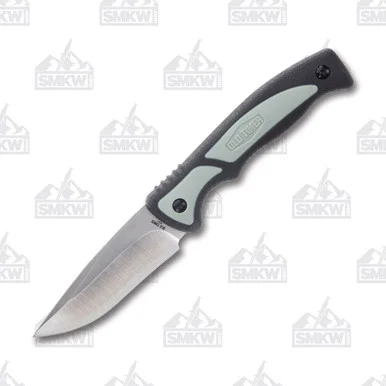 Old Timer Trail Boss Gray - Black 3.7 Inch Plain Satin Drop Point 1137135