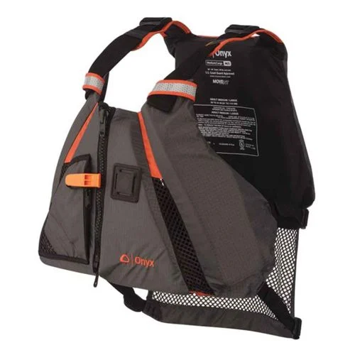 Onyx MoveVent Dynamic Paddle Sports Vest – Orange/Grey – XL/2XL – 122200-200-060-14