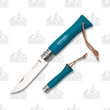 Opinel No 06 Colorama Folding Knife 2.87in Plain Edge Turquoise OP002200