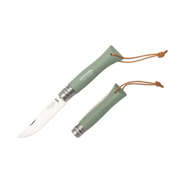 Opinel No. 06 Colorama Folding Knife Sage with Lanyard OP002203