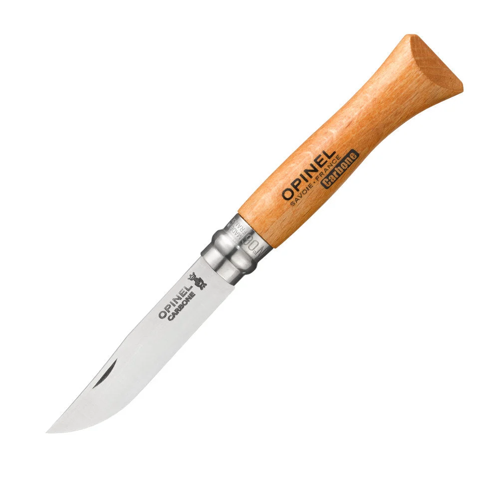 Opinel No.06 Traditional Carbon Steel Folding Knife with Beech Handle