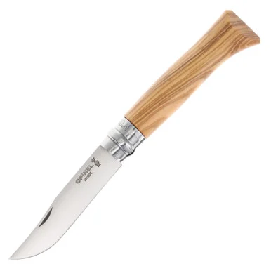 Opinel No. 08 Olive Wood Drop Point OP002020
