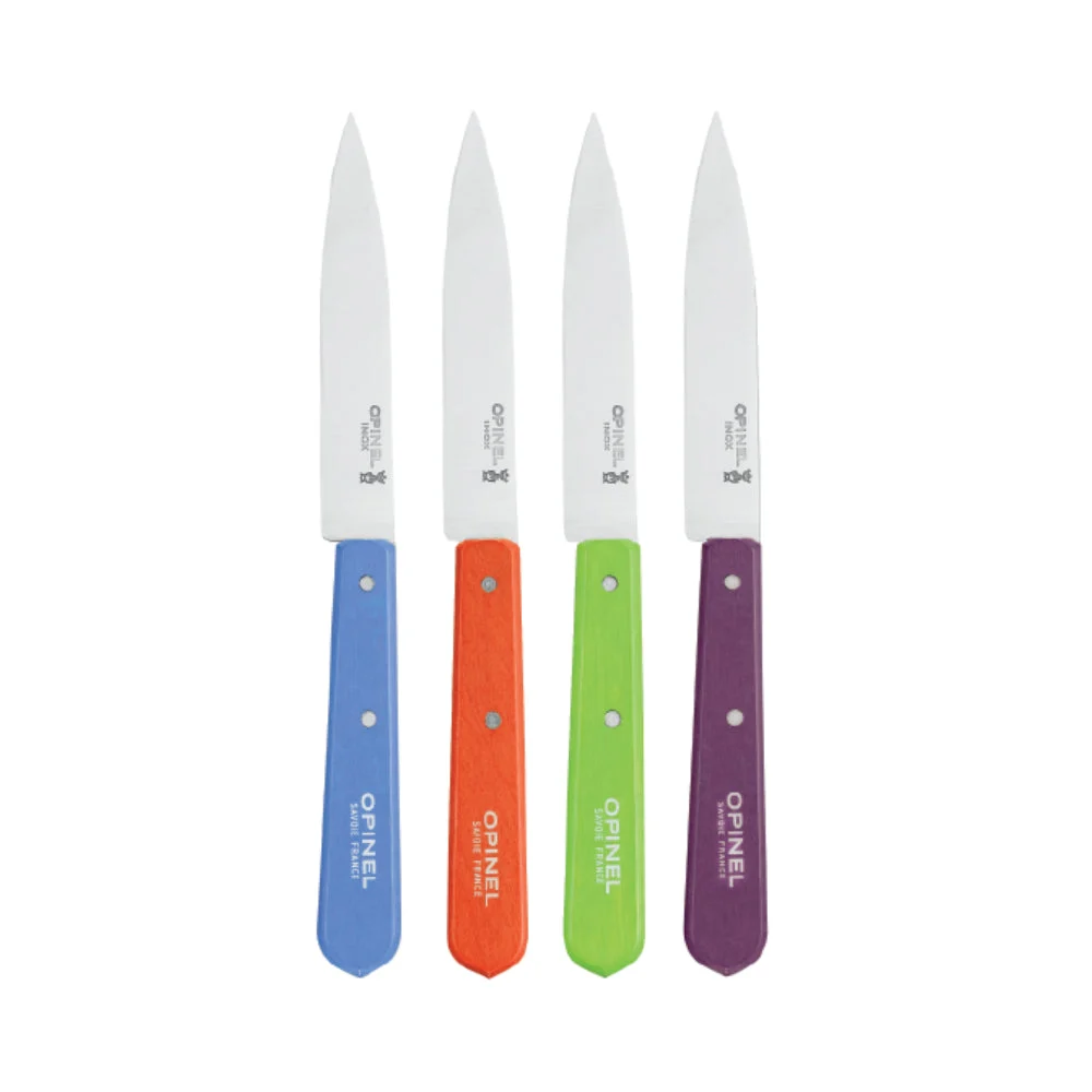 Opinel No.112 4-Piece Pop Paring Knife Set