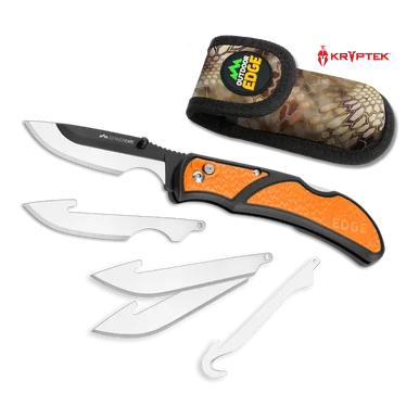 Outdoor Edge RazorCape 3in Folding Knife Orange OERCB3010C