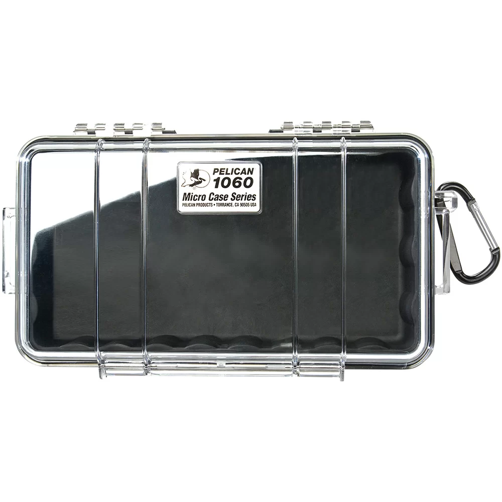 Pelican Micro Case, Model 1060, Black w/ Clear Lid