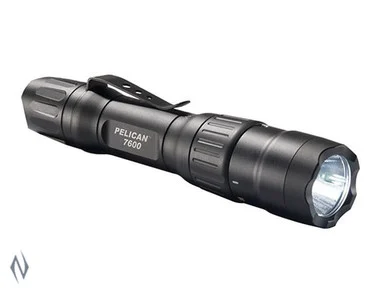 PELICAN TORCH 7600 LED RECHARGEABLE BLACK 944 LUM 2 X CR123