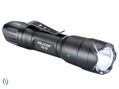 PELICAN TORCH 7610 LED BLACK 1018 LUM 2 X CR123 / 1 X AA