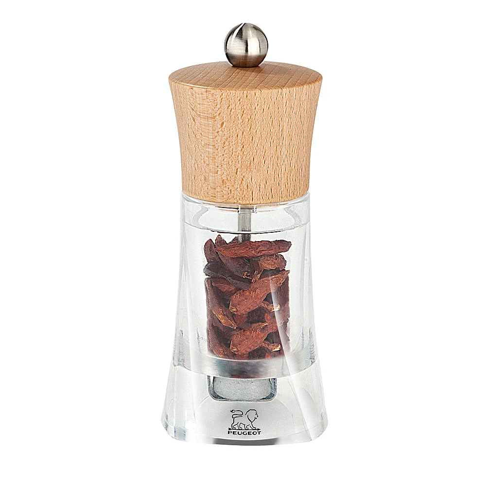 Peugeot Oleron 5.5″ Dried Red Chili Pepper Mill – Natural