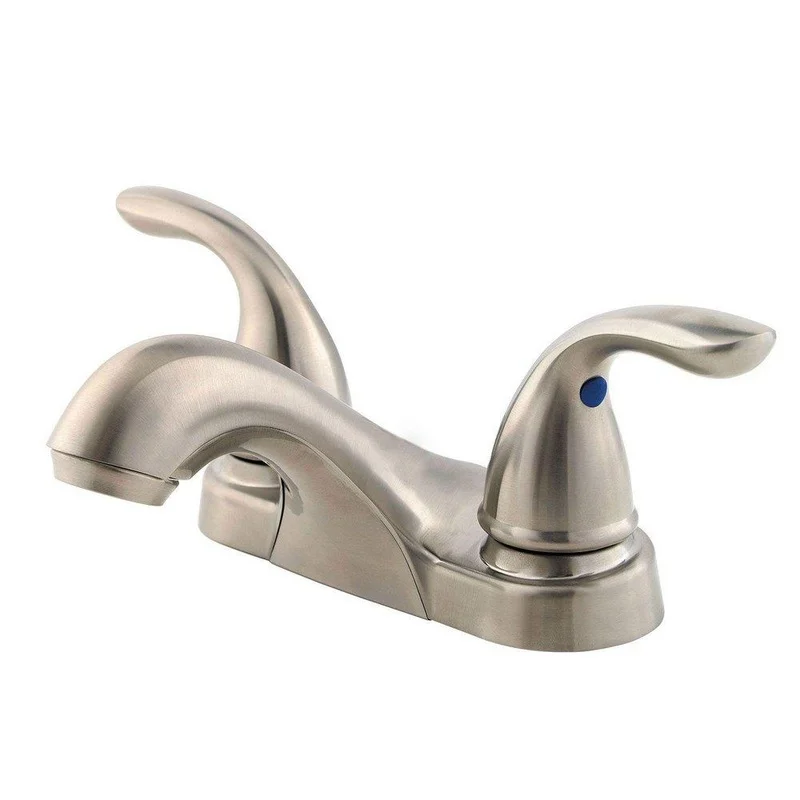 Pfister Pfirst Series Two Handle Centerset Bathroom Sink Faucet in Brushed Nickel | Ferguson