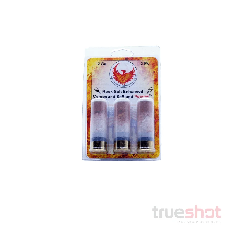 “Phoenix Rising 12 Gauge Salt & Pepper 2 3/4″ – High-Quality, Powerful Ammunition”