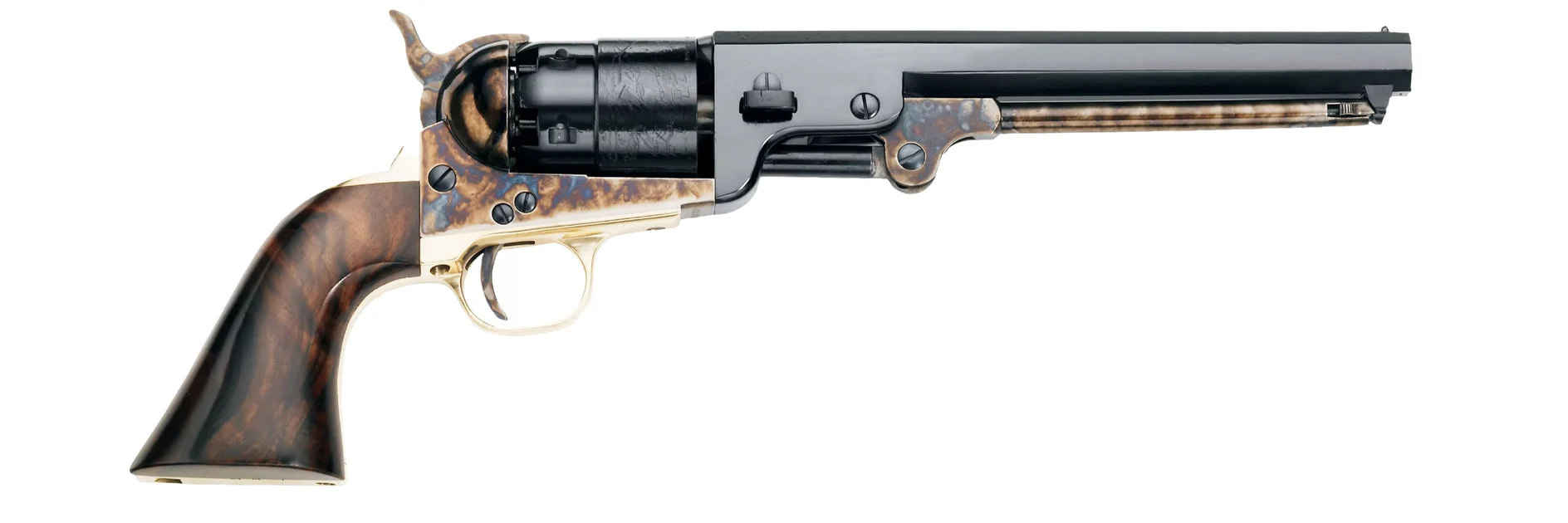 Pietta™ 1851 Navy Yank Steel Revolver - .44 Caliber 7.5" Blued Barrel w/ Steel Frame - YAN44