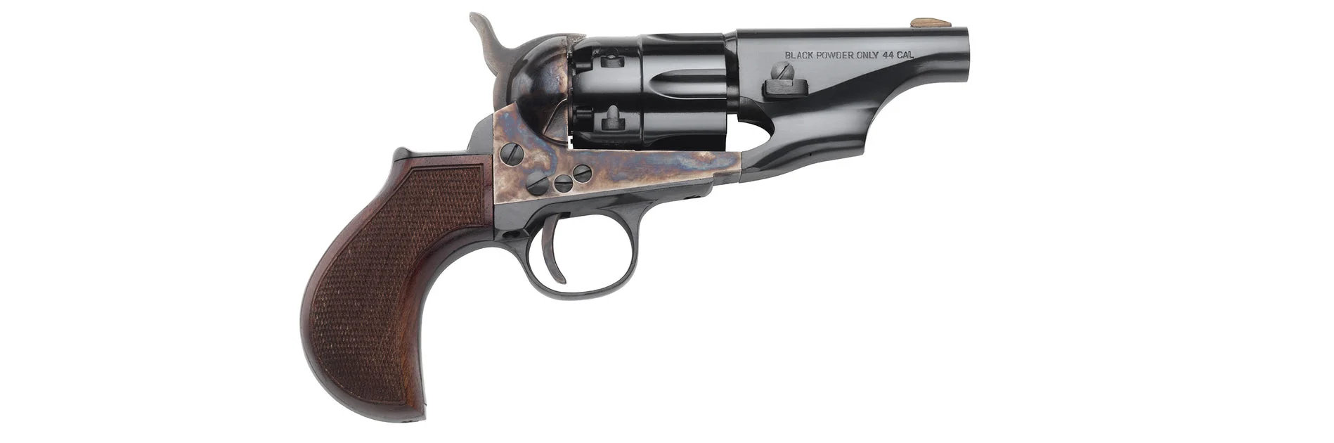 Pietta 1862 Snub Nose Army Revolver - 3" Barrel - Steel Frame - Blued - Fluted Cylinder - CPPSNB44MTLC