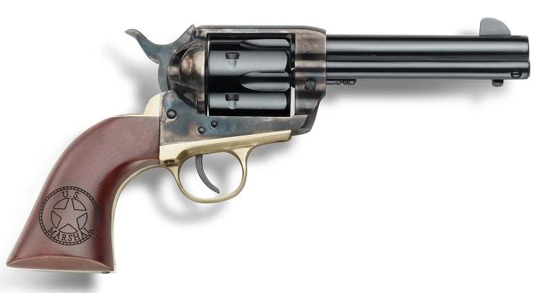 Pietta 1873 US Marshall Handgun .357 Mag 6rd Capacity 4.75″ Barrel Engraved Walnut Grips