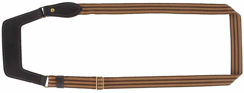Pistol Holster Yoke,to carry a single shot pistol holster over the shoulder, woven simulated cotton and brown leather