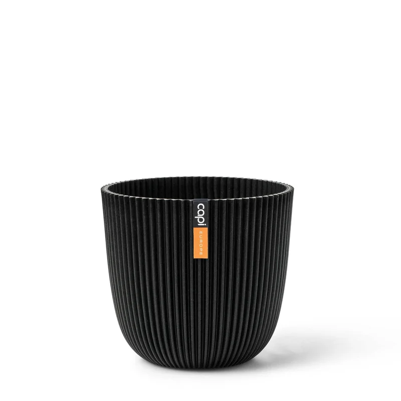 Planter Ball Groove 16.5 x 15 textile black