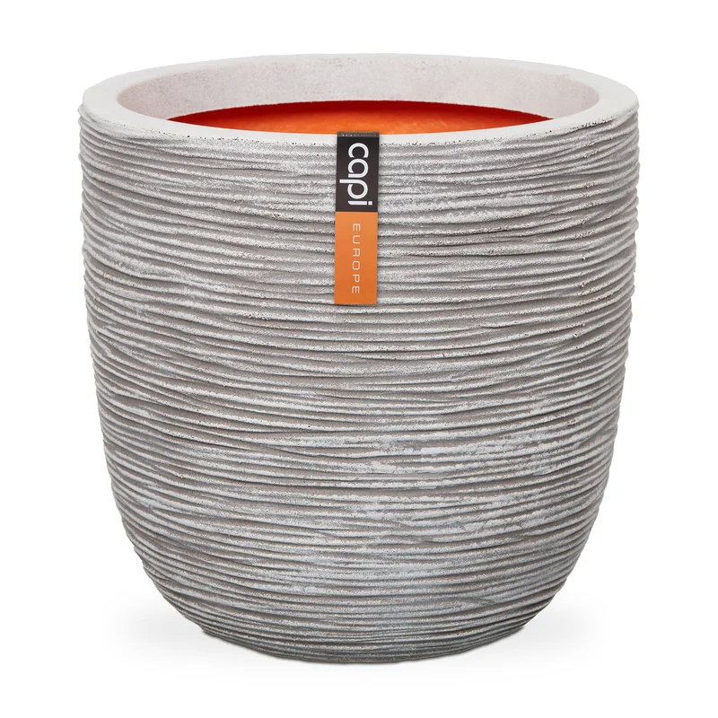 Planter ball Rib Ivory NL 35×34