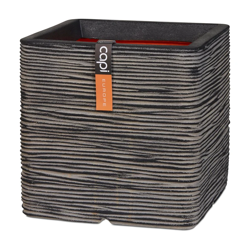 Planter Square RibNL Anthracite 40cm H40cm W40cm