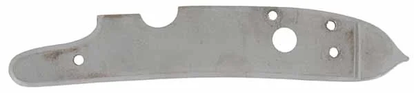 plate, left, wax cast steel, .86" x 4.7", tapped 6-40