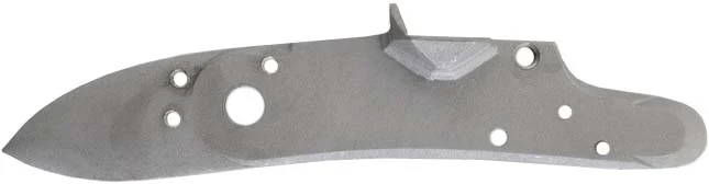 Plate, right, 5.46 x .95", wax cast steel, tapped 6-40
