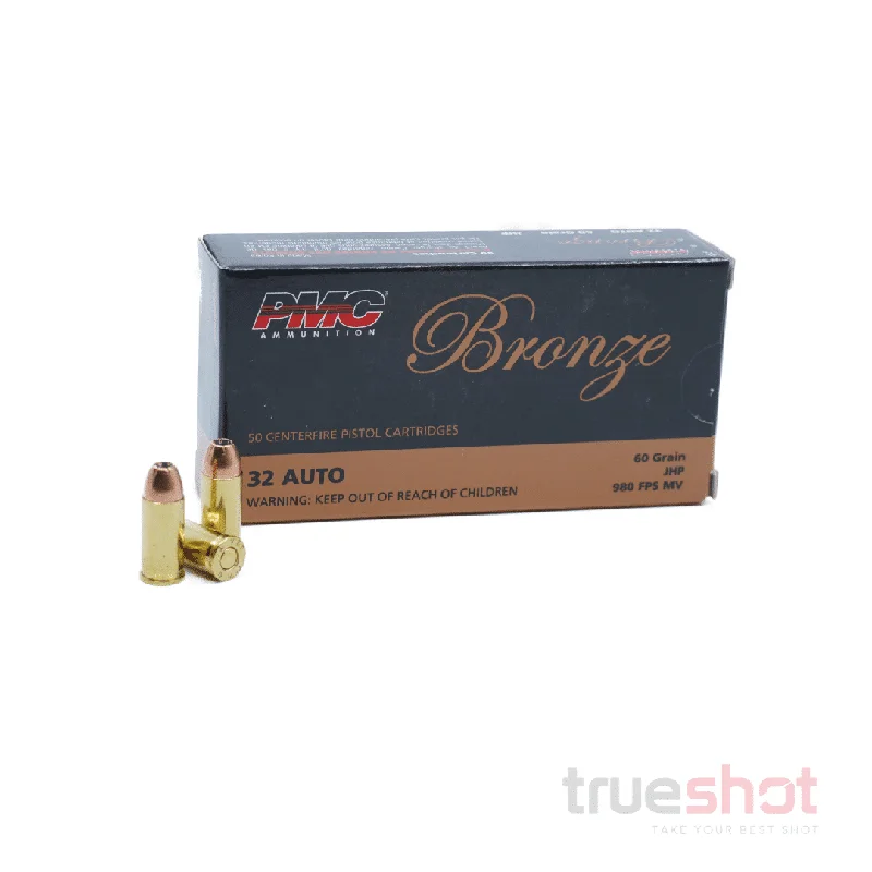 PMC Bronze 32 Auto 60 Grain JHP – High-Quality Ammo for Sale