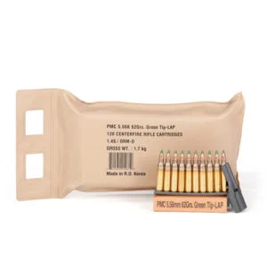 PMC X-TAC 5.56x45mm Green Tip 62 gr (XM855) – Tactical Ammo | 600 Rounds
