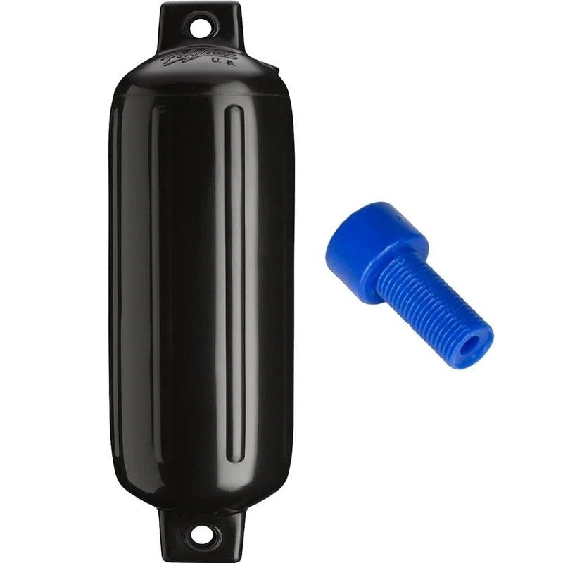 Polyform G-4 Twin Eye Fender 6.5 x 22 – Black w/Adapter [G-4 BLACK W/AIR ADAPTER]