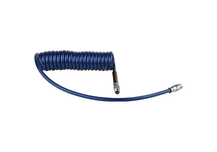Polyurethane Coiled Air Hose Assembly – 1/4″ ID x 12′