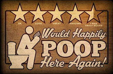 Poop Here Again Funny Metal Sign - Vintage Bathroom Wall Decor SG7034