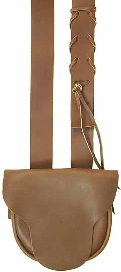 Possibles bag, fine leather, 8" by 7", beaver tail flap
