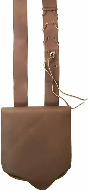 Possibles bag, fine leather, 9" by 9", uncut "primitive" flap