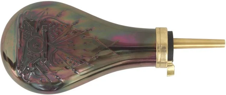 Powder Flask,Colt pattern for Army & Navy revolvers,accepts all spouts with 10-1mm threads