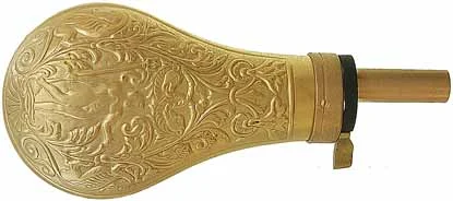 Powder Flask,Florentine styleembossed Neptune patternaccepts 10-1mm threaded spouts