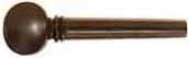 Powder Horn Stopper,small 2-1/4" length,fancy Rosewood fiddle peg,tapered shaft