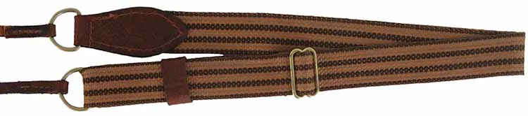 Powder Horn Strap,adjustable, 1-1/4" wide,woven strap, with leather ends