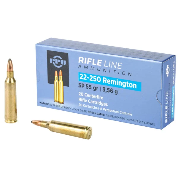PPU 22-250 REM SP 55GR 20RD