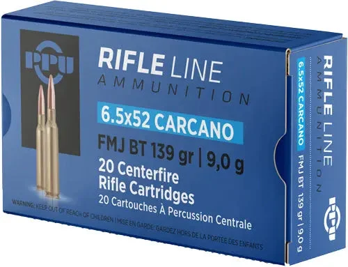 PPU 6.5X52 CARCANO 139GR FMJ 20RD