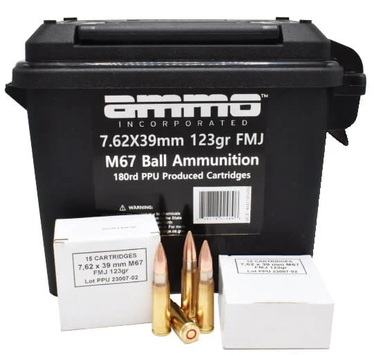 PPU 7.62 X 39mm 123 Gr FMJ Ammo