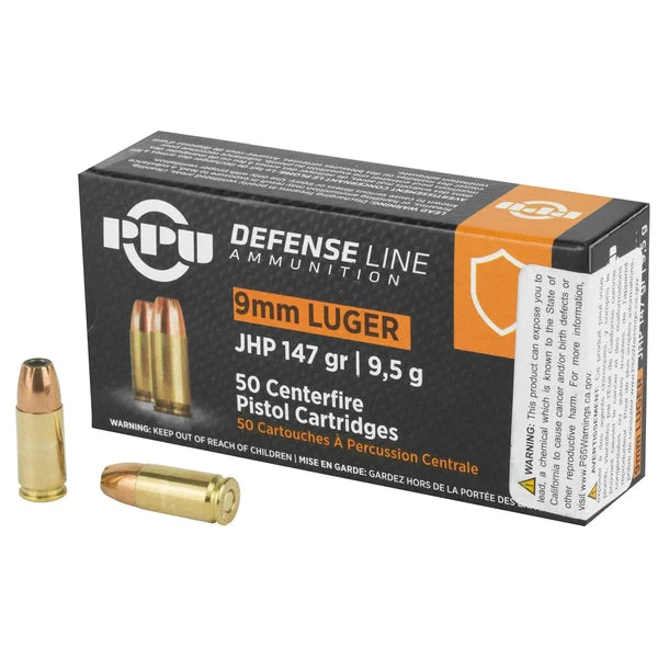 PPU 9MM JHP 147GR 50RD