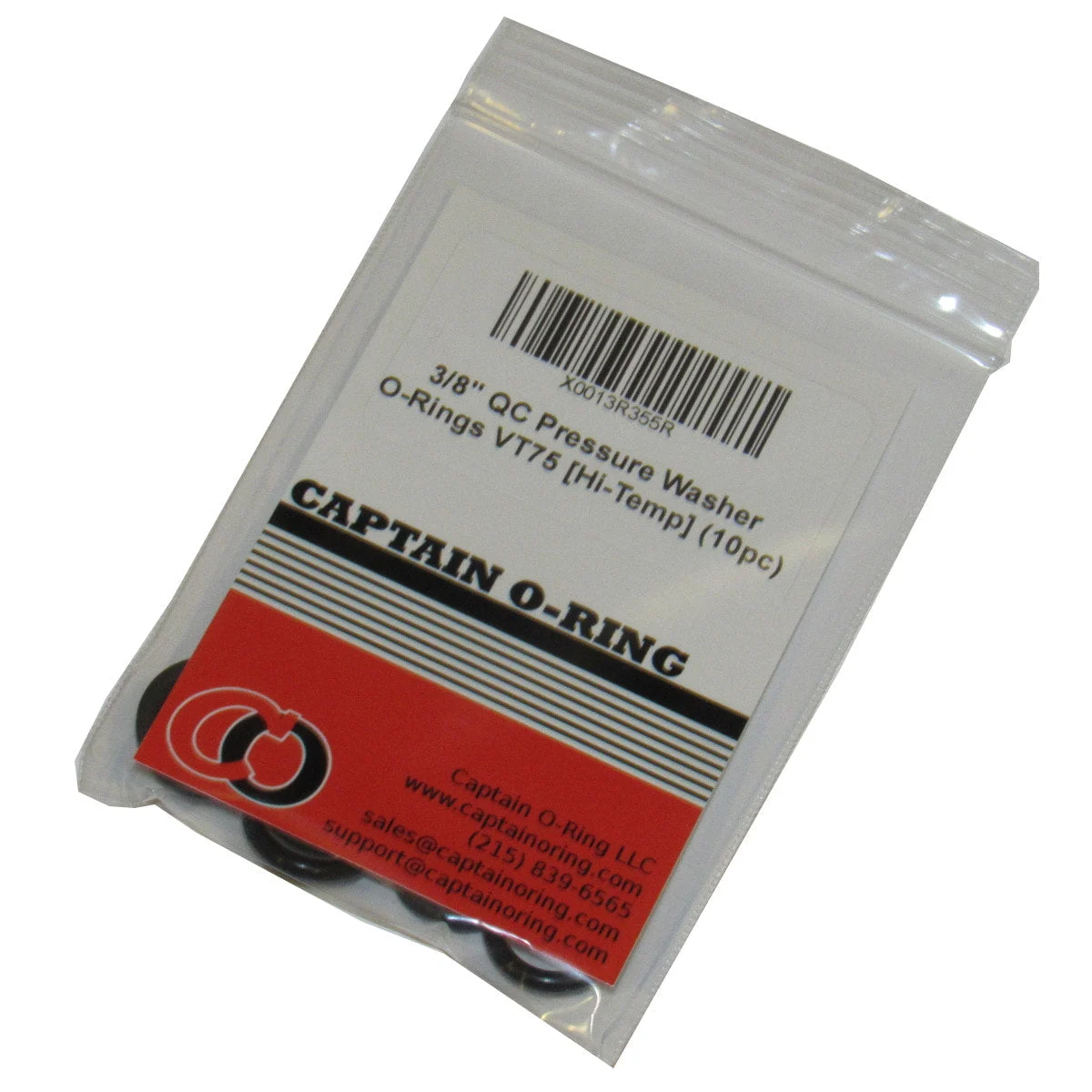 Pressure Washer O-Rings for 3/8" Quick Coupler, High Temperature Viton (10 pack)
