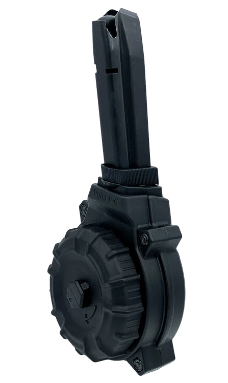 ProMag 50rds Drum 9mm Fits Browning Hi-Power Black Polymer