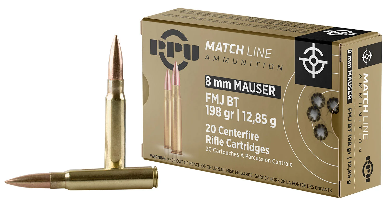 Prvi Partizan Match 8mm Mauser 200 gr FMJ ammo
