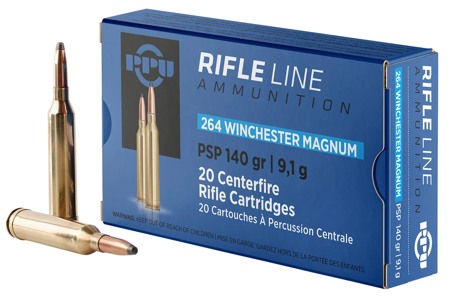 Prvi Partizan PP264Pointed Soft Point PSP 140 Grain .264 Winchester Mag