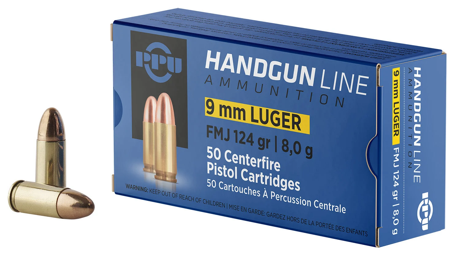 Prvi Partizan PPH9F2Full Metal Jacket FMJ 124 Grain 9mm Luger/Parabellum