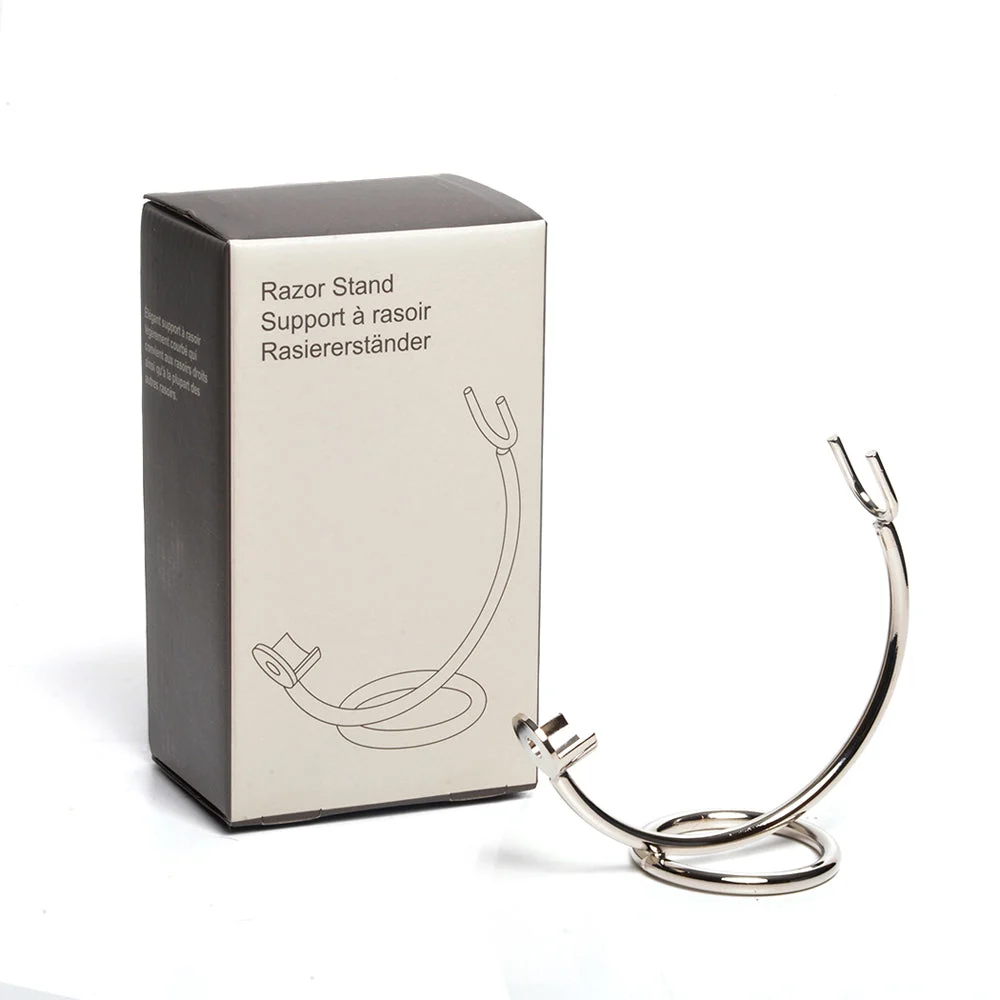 Pure Badger Curved Stand for Straight Razors – Chrome