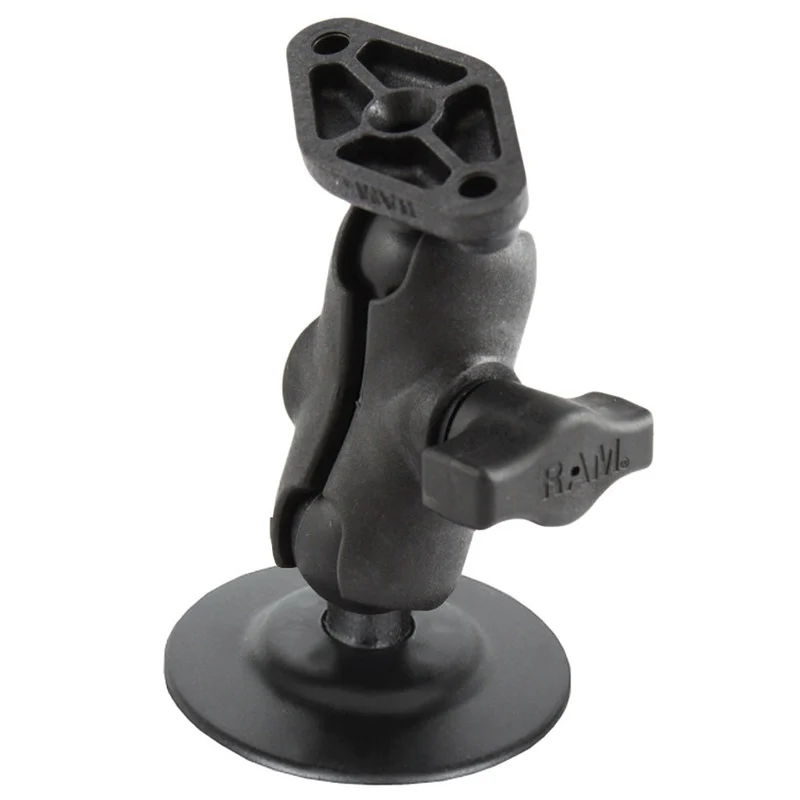 RAM Mount 1 Diameter Ball Mount w/Short Double Socket Arm, 2.5 Flex Adhesive Base & Diamond Base Adapter [RAP-B-378-A-238U]