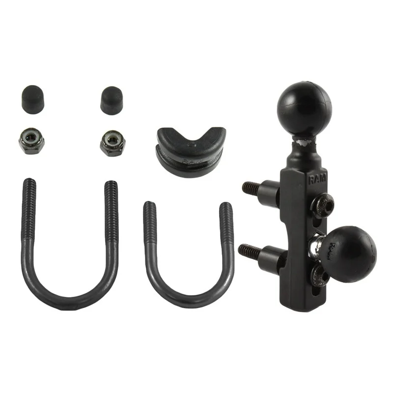 RAM Mount Motorcycle Combination Base f/Handlebar or Brake/Clutch Reservoir w/2 1 Balls [RAM-B-309-8U]