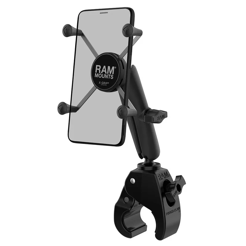 RAM Mount RAM X-Grip Large Phone Mount w/Tough-Claw Medium Clamp Base – Long [RAM-B-404-C-UN10U]