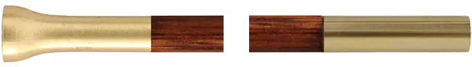 Ramrod for Davide Pedersoli's North West Trade Gun in 20 gauge, 9mm (.35") stained hickory, 35-3/4" long. Flared brass tip, 10-32 at rear.Made in the U.S.A.