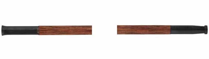 Ramrod for the Edwin Wesson Rifle, 5/16" stained hickory, 28-1/4" long. Steet tips are threaded 8-32 at flared front, and 10-32 at rear.Made in the U.S.A.