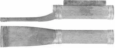 Ramrod entry pipe for 3/8" rod, John Armstrong, Maryland style, wax cast steel